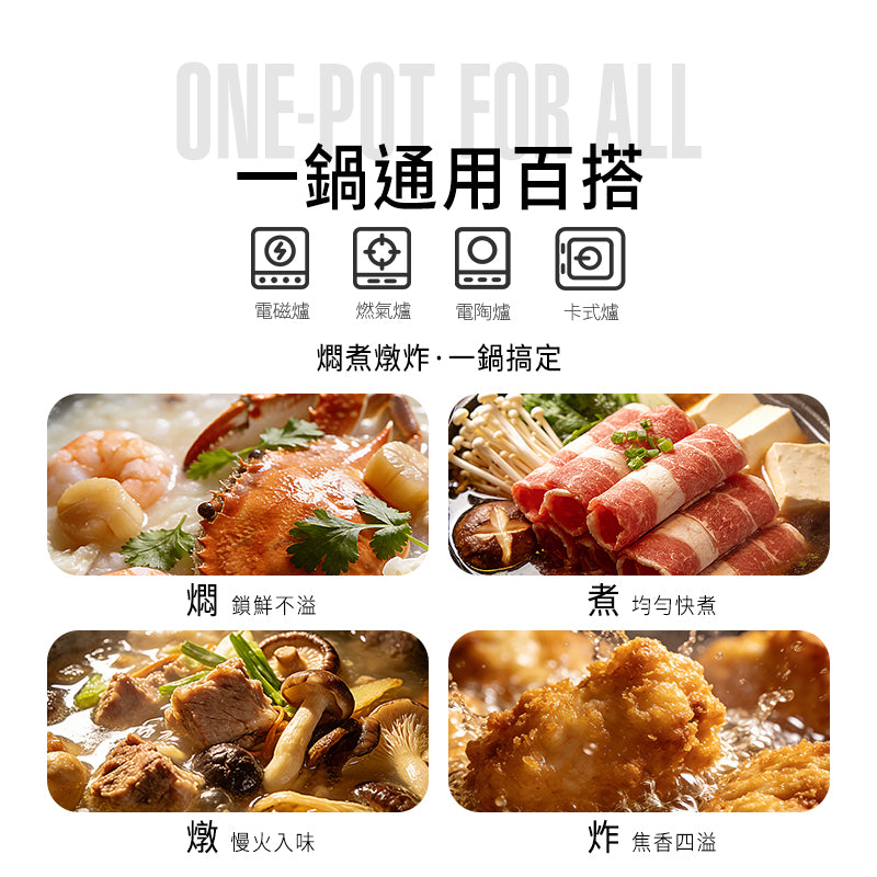 曼烹 - 多巴胺女王鍋3D藍鑽陶瓷釉湯鍋 (20厘米) 兩款顏色可供選購 #連G型鍋蓋